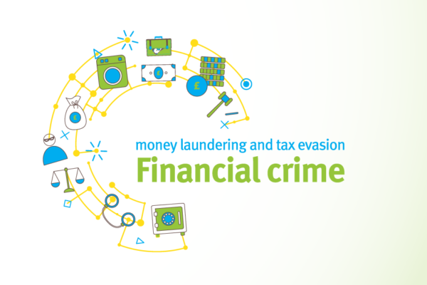 Money laundering and tax evasion animated infographic image